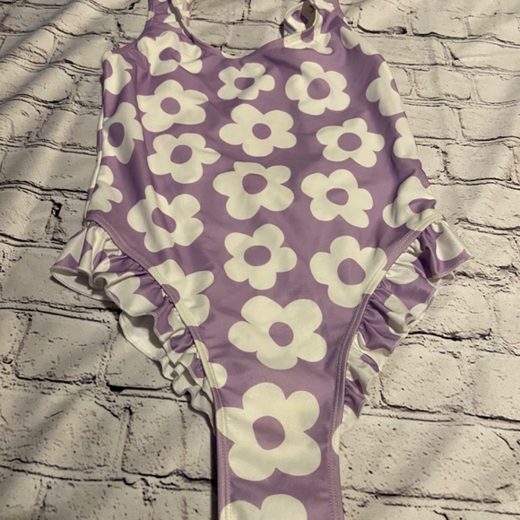 Sugar Thrillz Ruffle Retro Flower 1pc  Swim Suit, Size L - Picture 6 of 9